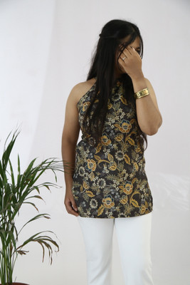 aanzri Women Floral Print A-line Kurta(Multicolor)