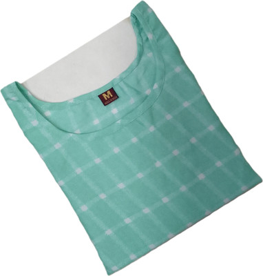 SANJUGARMENT Women Printed A-line Kurta(Light Blue)