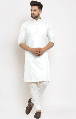 TIPTOP TRENDZ Men Solid Straight Kurta(White)