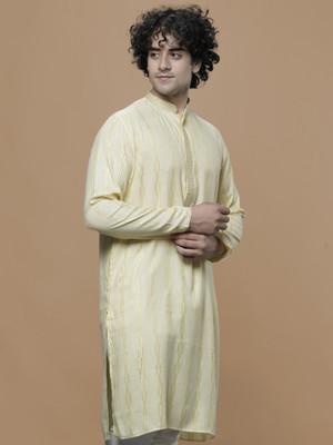MAAHI FAB Men Self Design Straight Kurta(Multicolor)