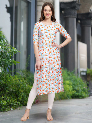 Anouk Rustic Women Printed Straight Kurta(Multicolor)
