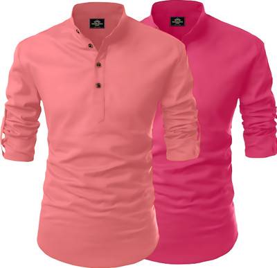 LIRMO Men Solid Straight Kurta(Multicolor)