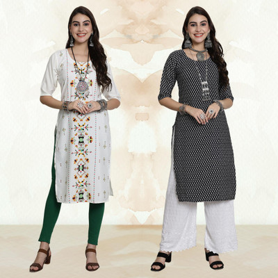 Moda Rapido Women Printed A-line Kurta(Multicolor)