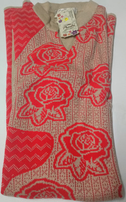 SHARANYA FASHIONS Women Woven Design Straight Kurta(Red)