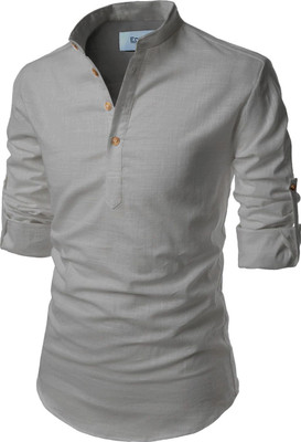 Amrit Trending Men Solid Ethnic Dress Kurta(Grey)