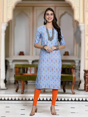 Moda Rapido Women Printed A-line Kurta(Multicolor)