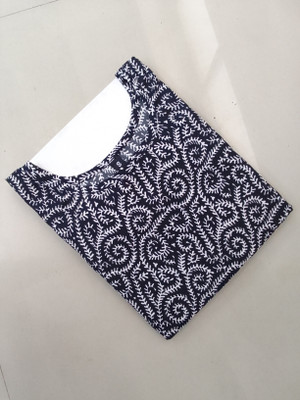 RD Collection Women Printed Straight Kurta(Blue, White)