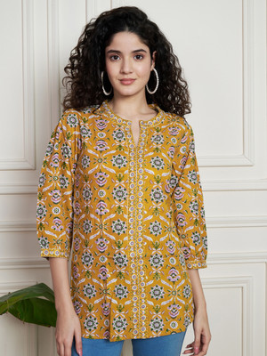 Nitya Feb Women Floral Print Straight Kurta(Multicolor)