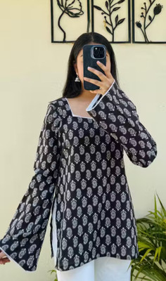 Nitya Feb Casual Printed Women Black Top