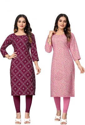 Sisa Women Block Print A-line Kurta(Multicolor)