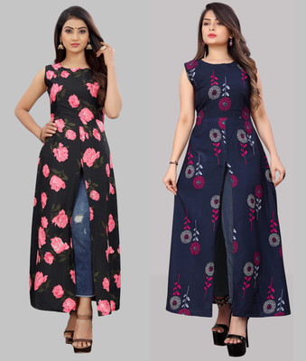maruti fab Women Maxi Multicolor Full Length Dress