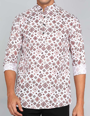 SilverBuck Men Printed Pathani Kurta(Multicolor)