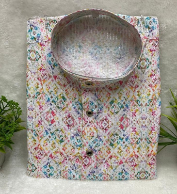Lazzly Men Printed A-line Kurta(Multicolor)