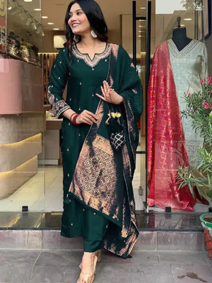 SAPTAPADI DESIGNER Embroidered Kurta, Trouser/Pant & Dupatta Set