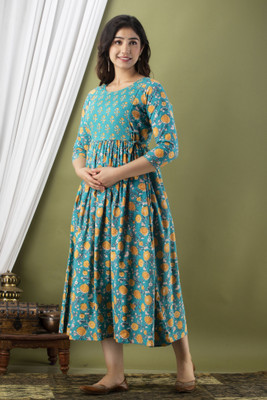 CHHOKRII Flared/A-line Gown(Light Green)