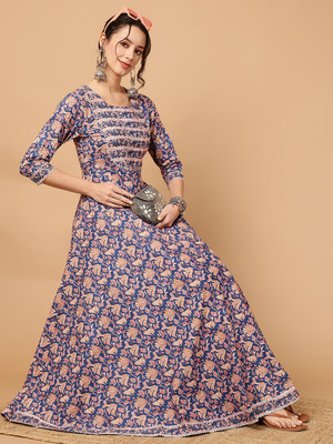 Evika Anarkali Gown(Blue)