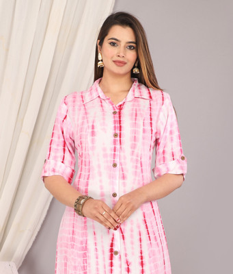 Lee Ropa Women Dyed/Ombre A-line Kurta(Multicolor)