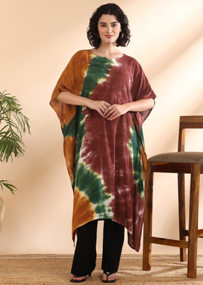 METRONAUT Women Ethnic Dress Brown Midi/Calf Length Dress