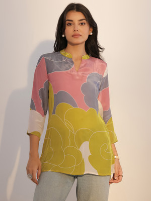 LIBAS Women Printed Straight Kurta(Multicolor)
