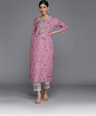 Varanga Women Embroidered Straight Kurta(Purple)