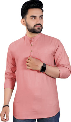 HouseOfCommon Men Solid Straight Kurta(Multicolor)