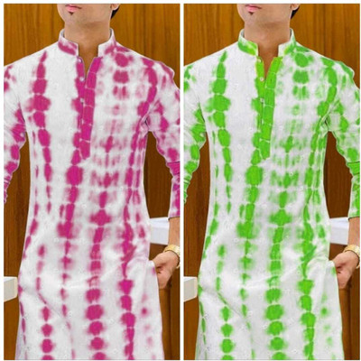 click n buy Men Embroidered Straight Kurta(Multicolor)
