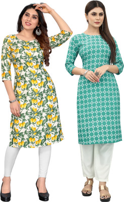 MARIDI FASHION Women Self Design Straight Kurta(Multicolor)