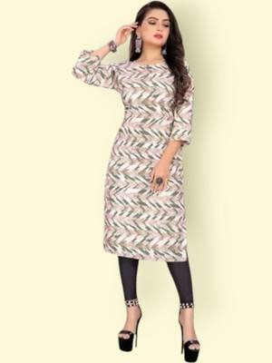 MS ENTERPRISE Women Printed Straight Kurta(Multicolor)