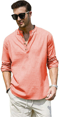 HouseOfCommon Men Solid Straight Kurta(Multicolor)