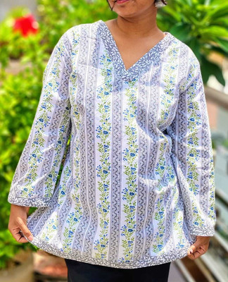 HouseOfCommon Women Printed A-line Kurta(Multicolor)