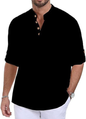 Amrit Trending Men Solid Straight Kurta(Light Green)
