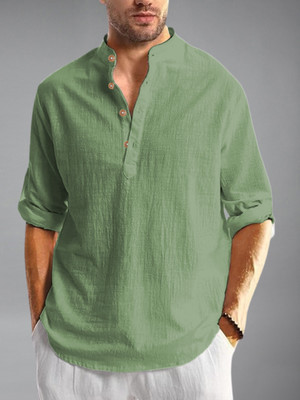 Vida Loca Men Self Design A-line Kurta(Light Green)