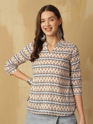flipFabric Casual Printed Women Multicolor Top