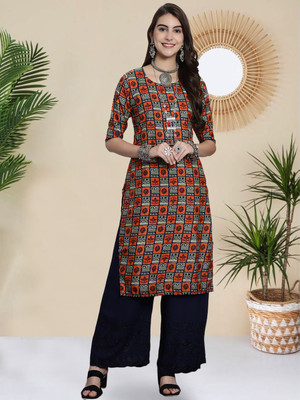 1 Stop Fashion Women Printed A-line Kurta(Multicolor)
