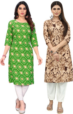 MARIDI FASHION Women Self Design Straight Kurta(Multicolor)