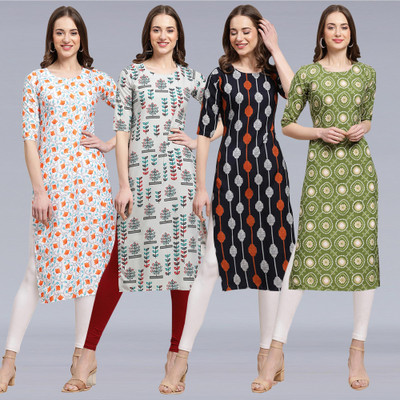 1 Stop Fashion Women Printed A-line Kurta(Multicolor)