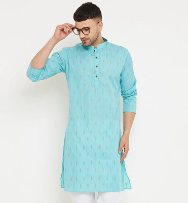 ARMAAN ETHNIC Men Self Design Straight Kurta(Blue)