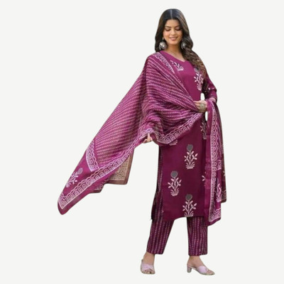 HouseOfCommon Women Patchwork, Solid, Woven Design, Applique, Paisley, Self Design Straight Kurta(Dark Green)
