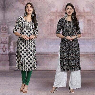Moda Rapido Women Printed A-line Kurta(Multicolor)