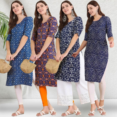 1 Stop Fashion Women Printed A-line Kurta(Multicolor)