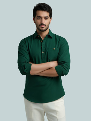 Vida Loca Men Solid A-line Kurta(Grey)