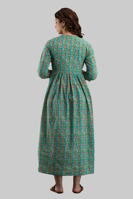 VAIDIKI Flared/A-line Gown(Light Green)