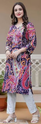VRSS ENTERPRISES Women Paisley Straight Kurta(Multicolor)