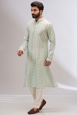 Rensila Fab Men Printed Straight Kurta(Multicolor)
