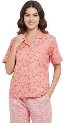 Nafee Designers Women Printed Straight Kurta(Orange)