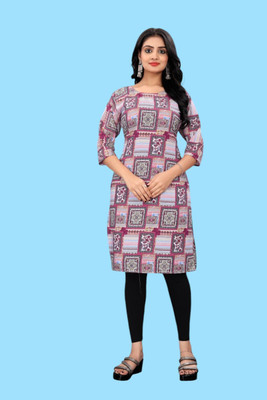 Tulsii Fab Women Printed Anarkali Kurta(Pink)