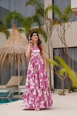 TVASMI Flared/A-line Gown(Pink)