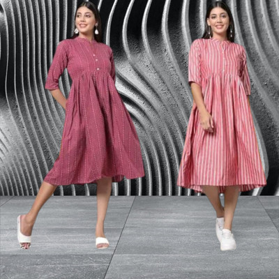 U CREATION Women Printed Anarkali Kurta(Multicolor)