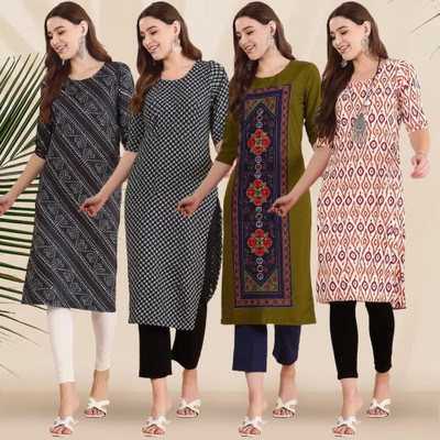 EthnicBasket Women Printed A-line Kurta(Multicolor)
