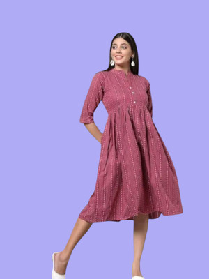 Suhani Creationnza Women Maxi Multicolor Ankle Length Dress